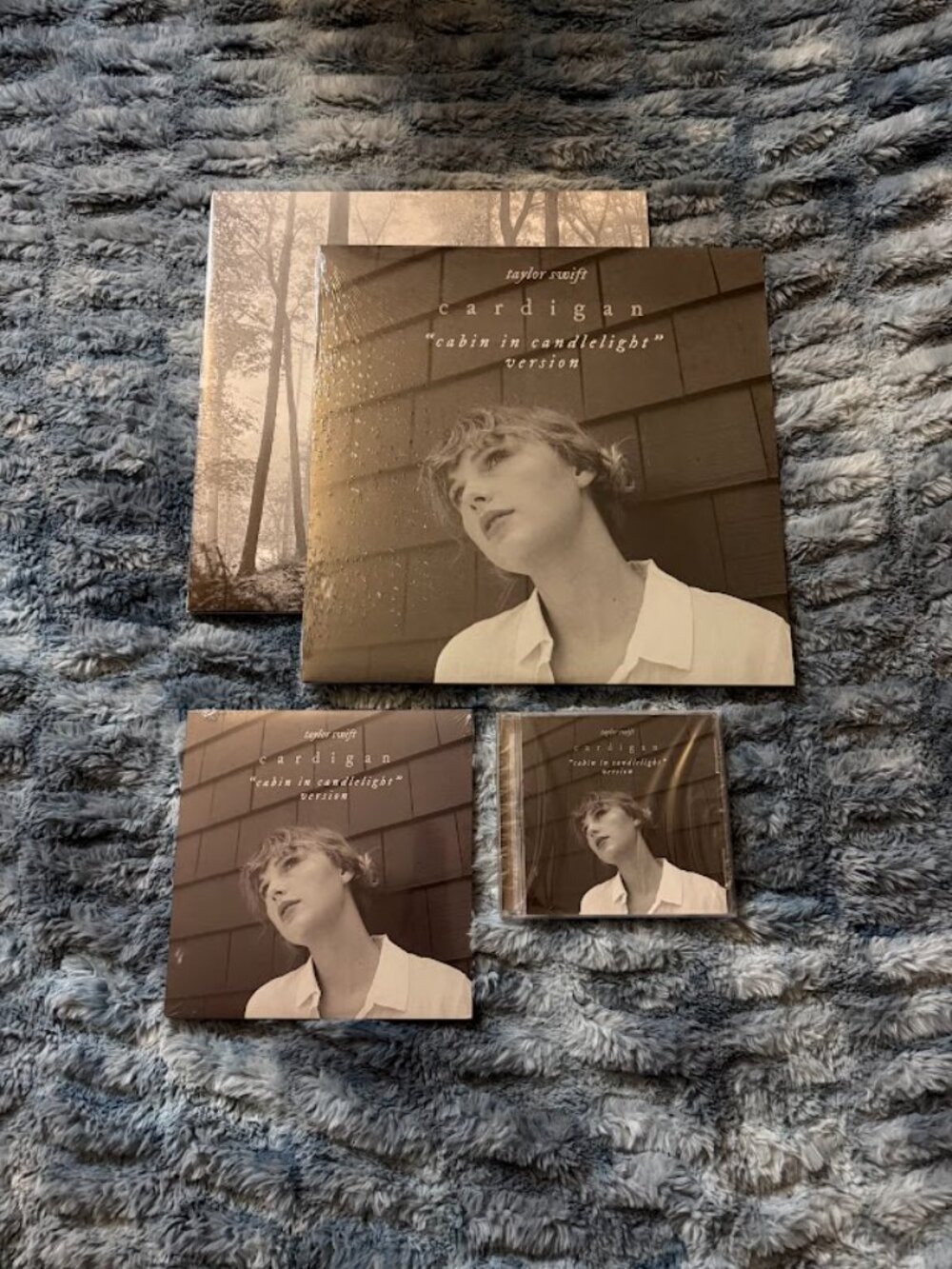 Taylor Swift vinyl and cd bundle: cardigan "cabin in candlelight" version